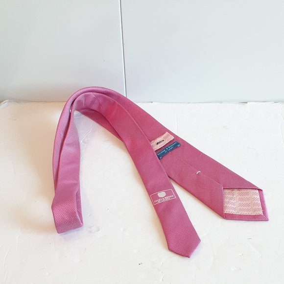 Hanes & Bonner Of London Silk Micro Geometric Textured Handmade Mens Necktie - Picture 6 of 9